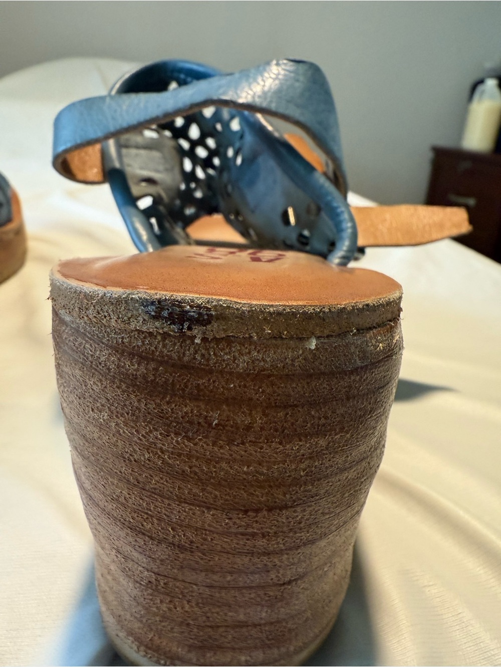 A.S.98 wedge leather sandal - Picture 8 of 9